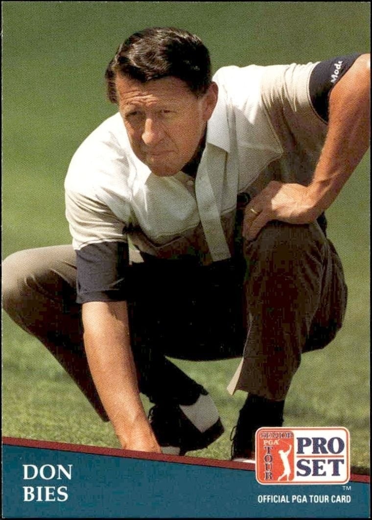 Don Bies 1991 Pro Set Pga Tour #211 Golf Trading Card - Front 1991 Pro Set Pga Tour Don Bies #211 golf trading card front