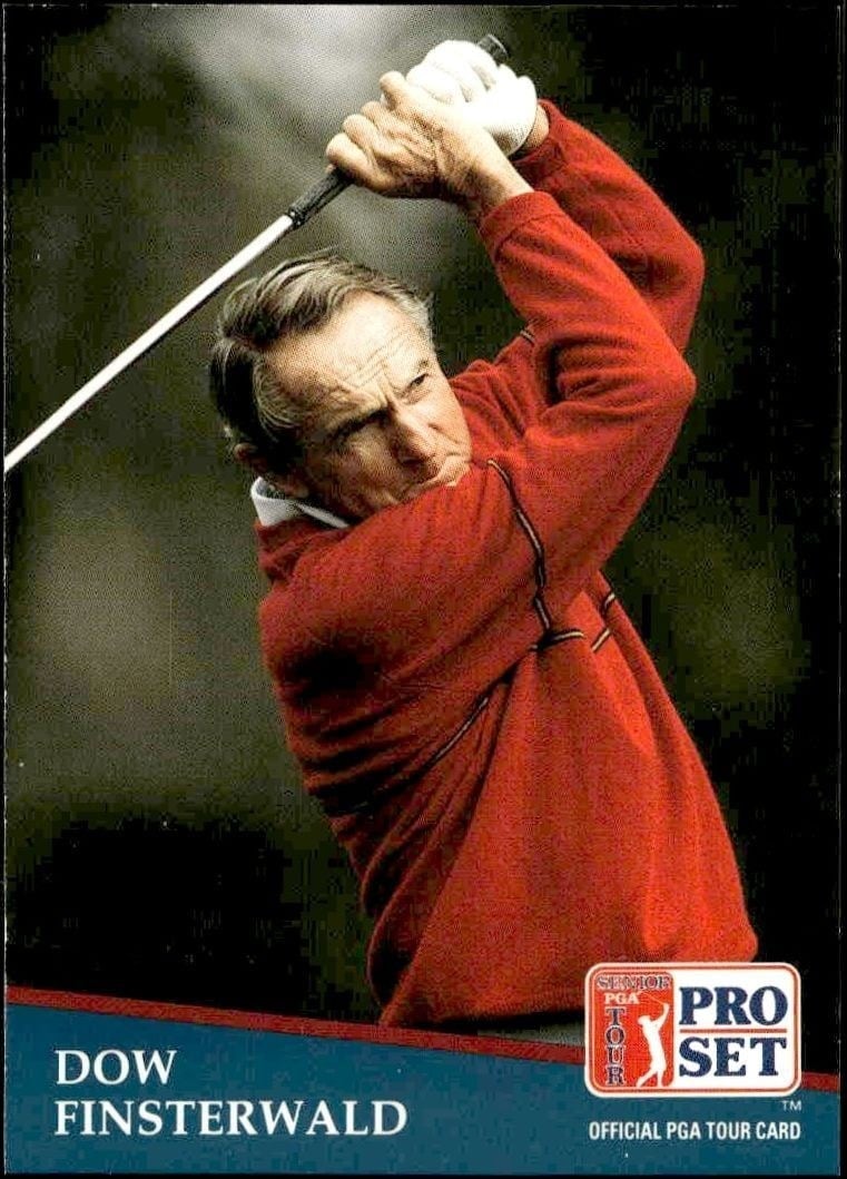 Dow Finsterwald 1991 Pro Set Pga Tour #265 Golf Trading Card - Front 1991 Pro Set Pga Tour Dow Finsterwald #265 golf trading card front
