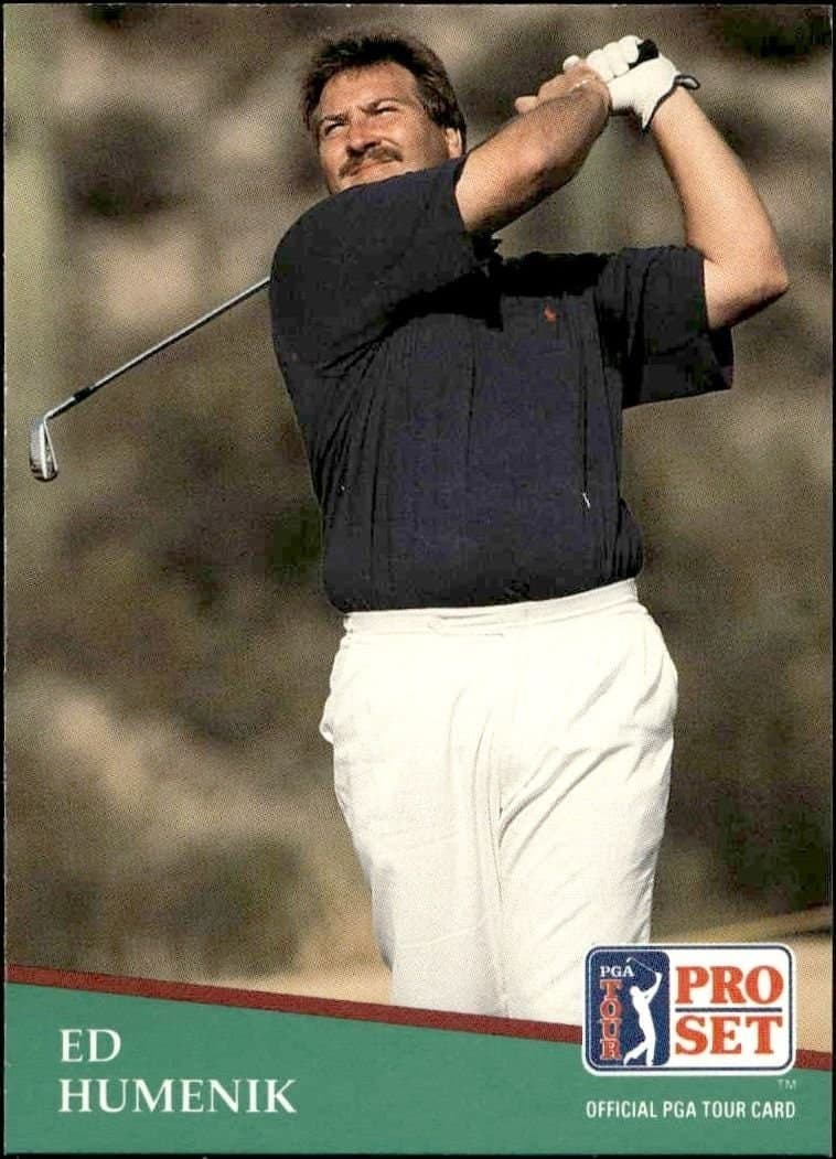 Ed Humenik 1991 Pro Set Pga Tour #175 Golf Trading Card - Front 1991 Pro Set Pga Tour Ed Humenik #175 golf trading card front