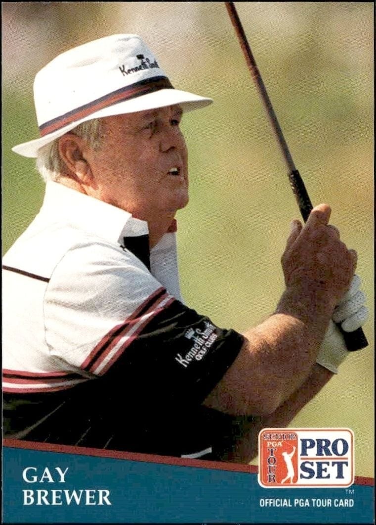 Gay Brewer 1991 Pro Set Pga Tour #230 Golf Trading Card - Front 1991 Pro Set Pga Tour Gay Brewer #230 golf trading card front