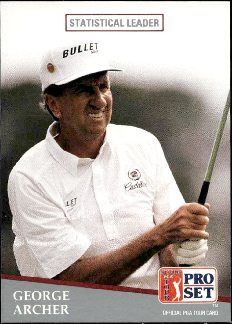 George Archer 1991 Pro Set Pga Tour #281 Golf Trading Card - Front 1991 Pro Set Pga Tour George Archer #281 golf trading card front