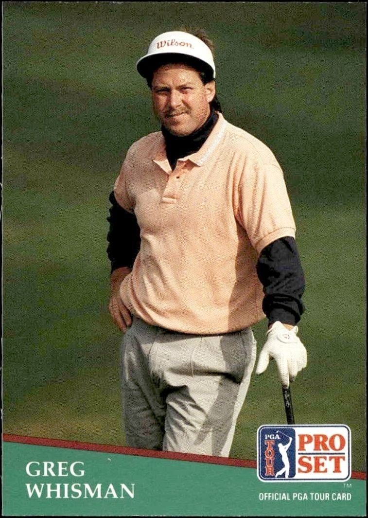 Greg Whisman 1991 Pro Set Pga Tour #127 Golf Trading Card - Front 1991 Pro Set Pga Tour Greg Whisman #127 golf trading card front