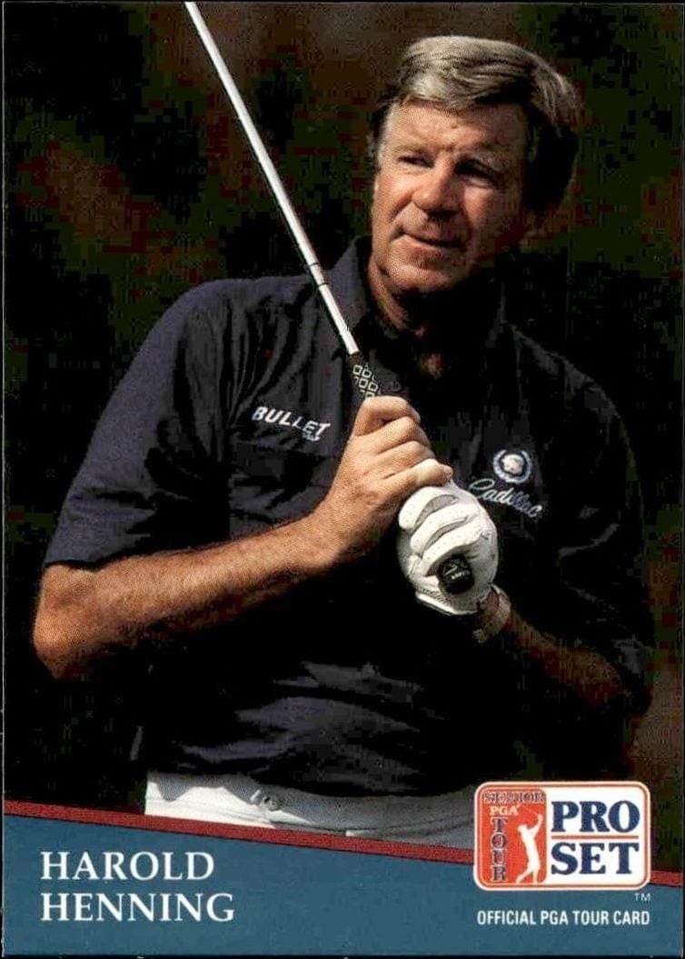Harold Henning 1991 Pro Set Pga Tour #219 Golf Trading Card - Front 1991 Pro Set Pga Tour Harold Henning #219 golf trading card front