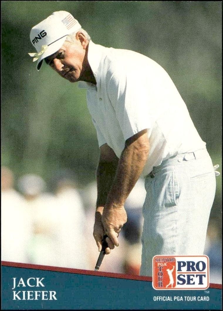 Jack Kiefer 1991 Pro Set Pga Tour #259 Golf Trading Card - Front 1991 Pro Set Pga Tour Jack Kiefer #259 golf trading card front