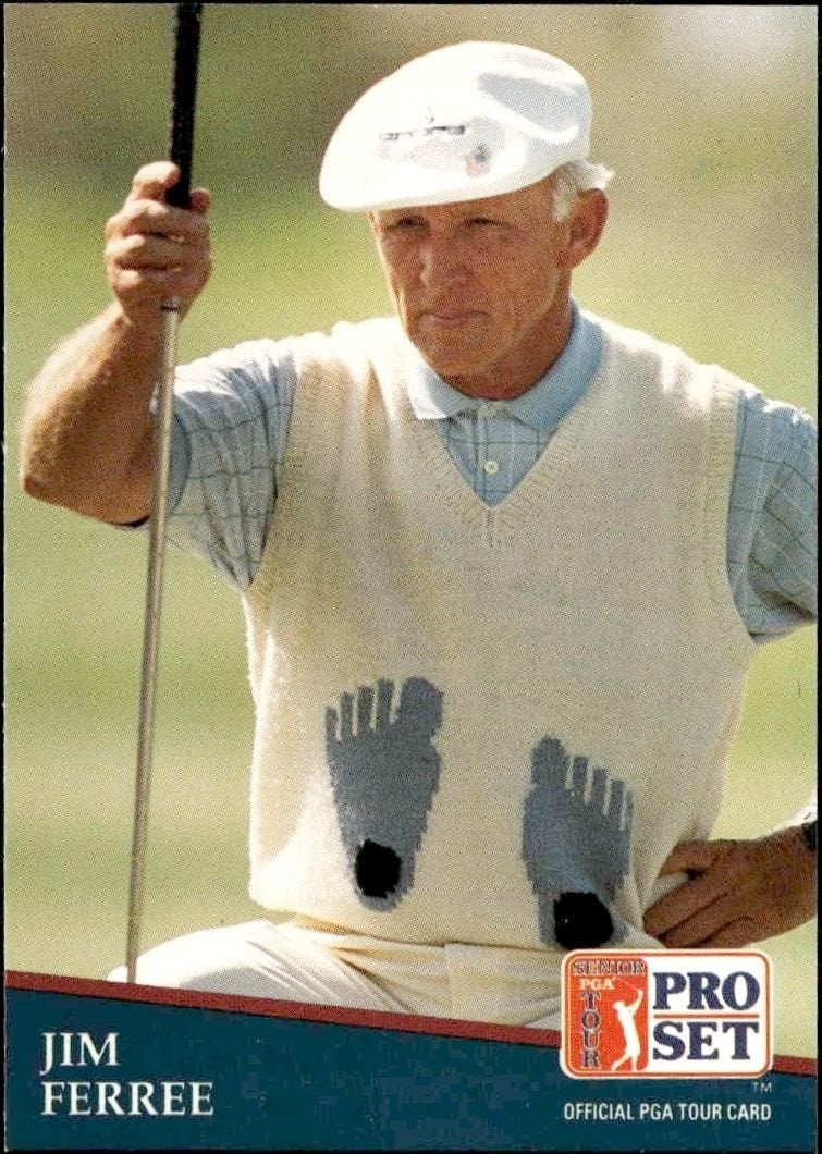 Jim Ferree 1991 Pro Set Pga Tour #203 Golf Trading Card - Front 1991 Pro Set Pga Tour Jim Ferree #203 golf trading card front