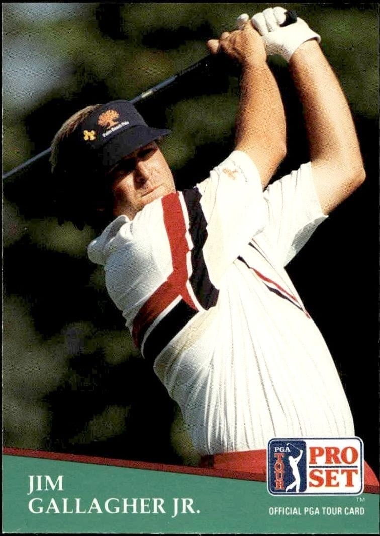Jim Gallagher Jr. 1991 Pro Set Pga Tour #115 Golf Trading Card - Front 1991 Pro Set Pga Tour Jim Gallagher Jr. #115 golf trading card front