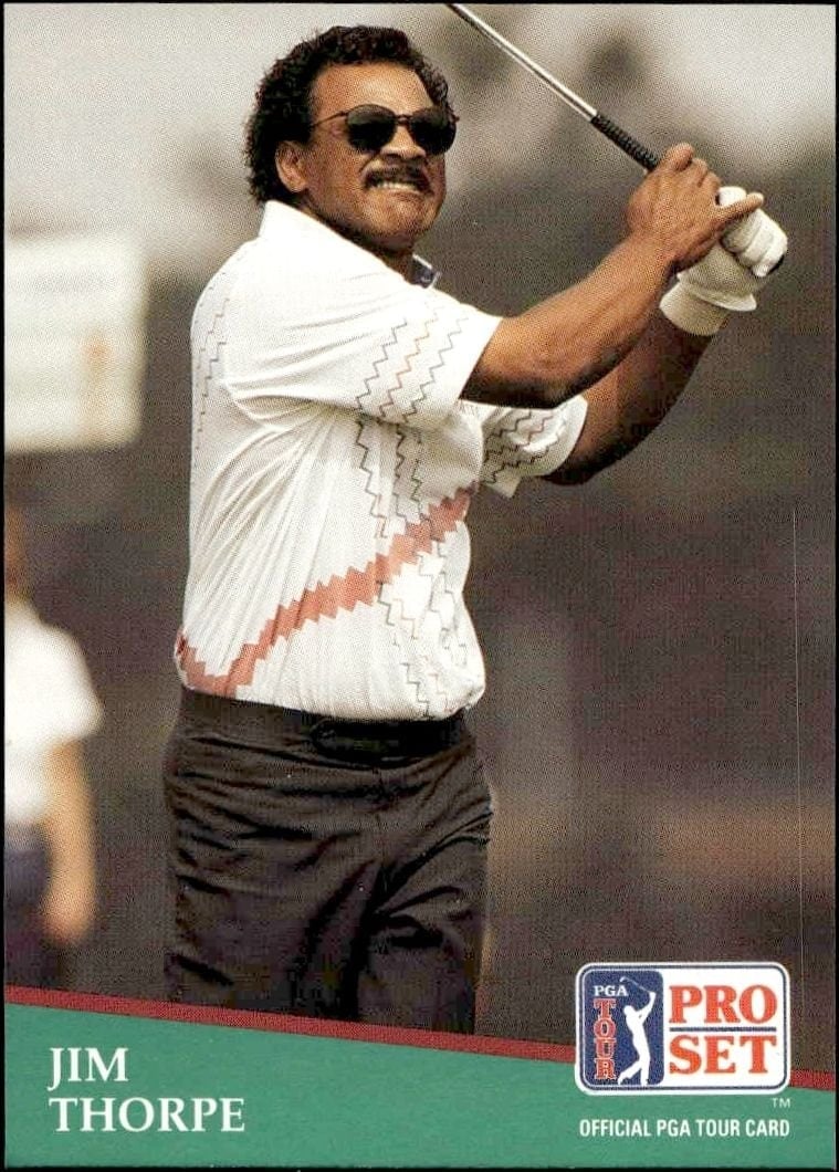 Jim Thorpe 1991 Pro Set Pga Tour #161 Golf Trading Card - Front 1991 Pro Set Pga Tour Jim Thorpe #161 golf trading card front