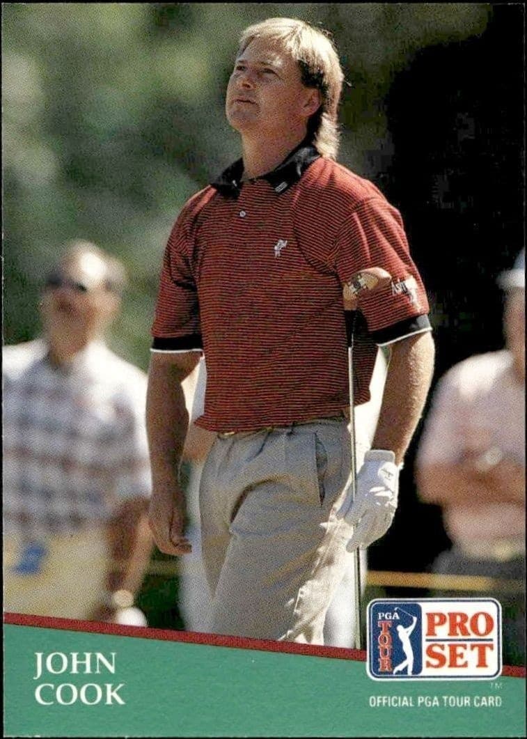 John Cook 1991 Pro Set Pga Tour #44 Golf Trading Card - Front 1991 Pro Set Pga Tour John Cook #44 golf trading card front