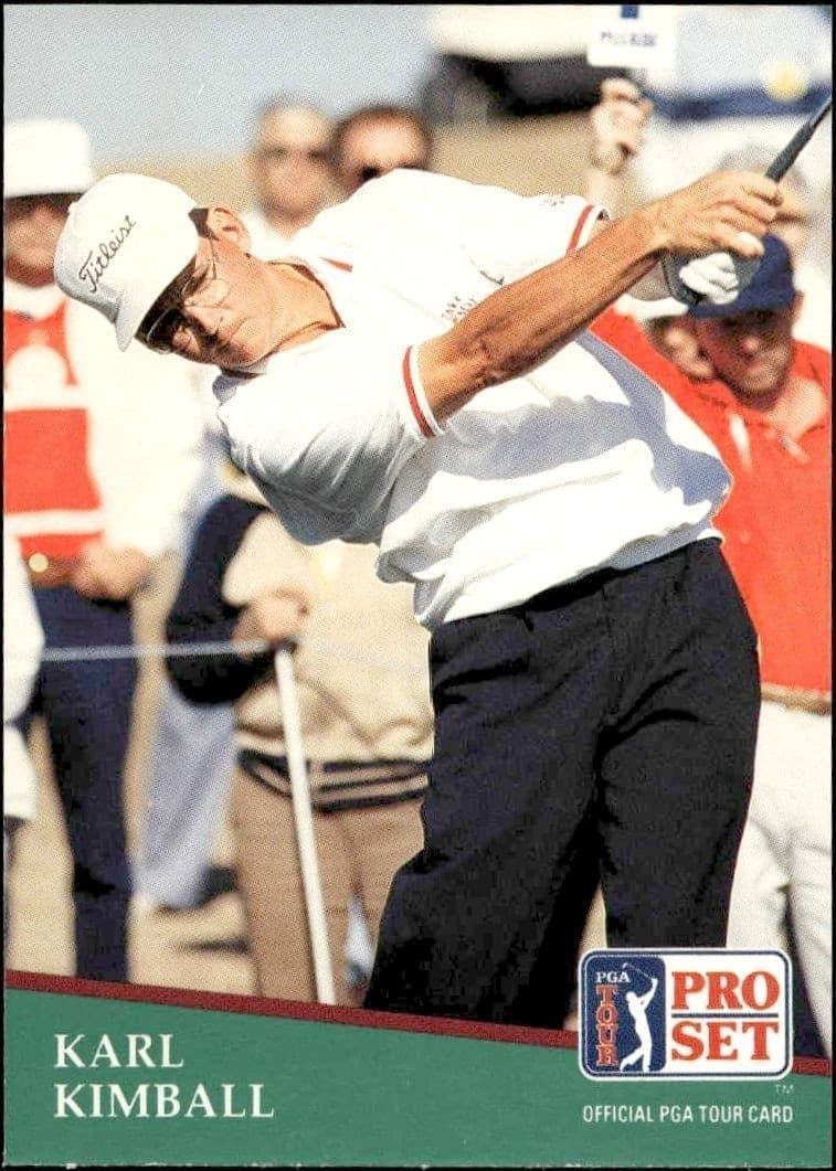 Karl Kimball 1991 Pro Set Pga Tour #143 Golf Trading Card - Front 1991 Pro Set Pga Tour Karl Kimball #143 golf trading card front