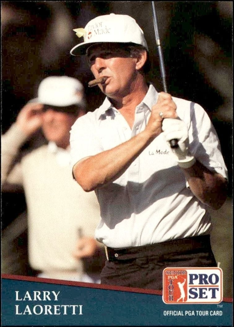 Larry Laoretti 1991 Pro Set Pga Tour #266 Golf Trading Card - Front 1991 Pro Set Pga Tour Larry Laoretti #266 golf trading card front
