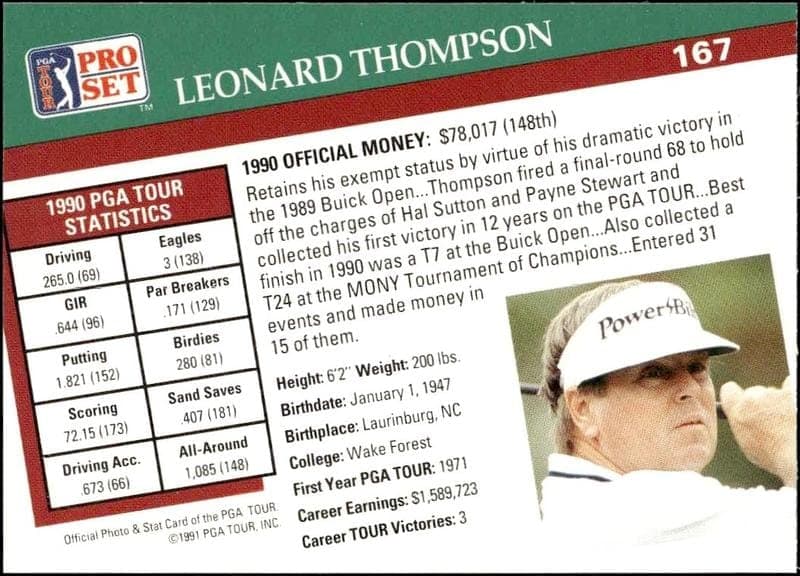 Leonard Thompson - Back