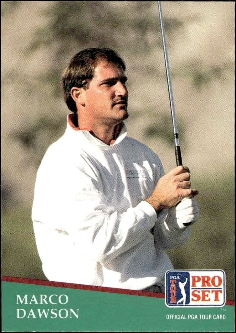 Marco Dawson 1991 Pro Set Pga Tour #118 Golf Trading Card - Front 1991 Pro Set Pga Tour Marco Dawson #118 golf trading card front