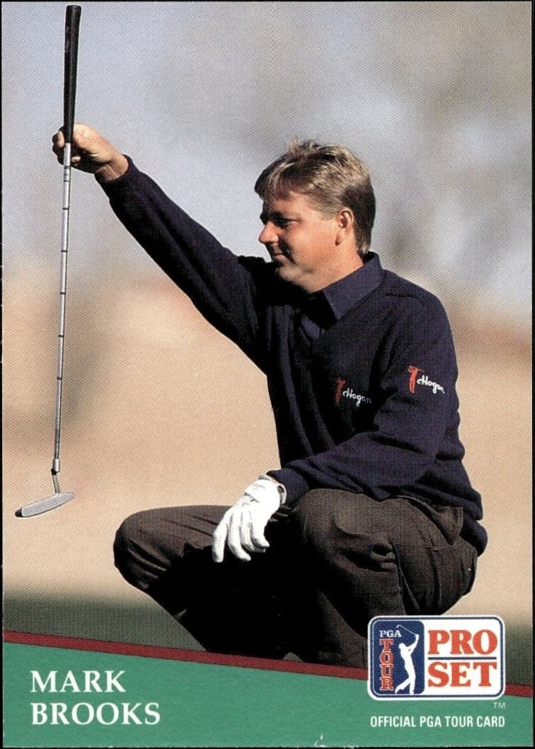 Mark Brooks 1991 Pro Set Pga Tour #11 Golf Trading Card - Front 1991 Pro Set Pga Tour Mark Brooks #11 golf trading card front
