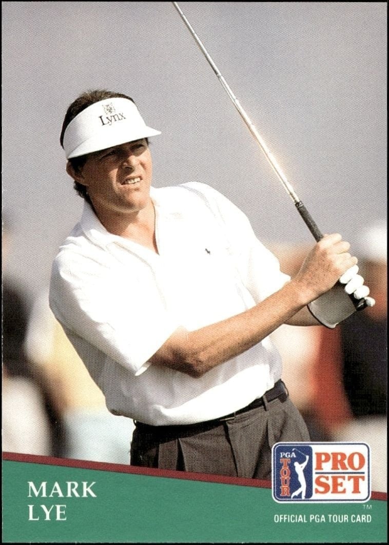 Mark Lye 1991 Pro Set Pga Tour #104 Golf Trading Card - Front 1991 Pro Set Pga Tour Mark Lye #104 golf trading card front