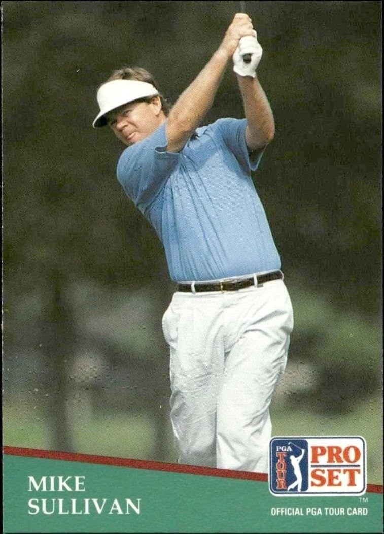Mike Sullivan 1991 Pro Set Pga Tour #168 Golf Trading Card - Front 1991 Pro Set Pga Tour Mike Sullivan #168 golf trading card front