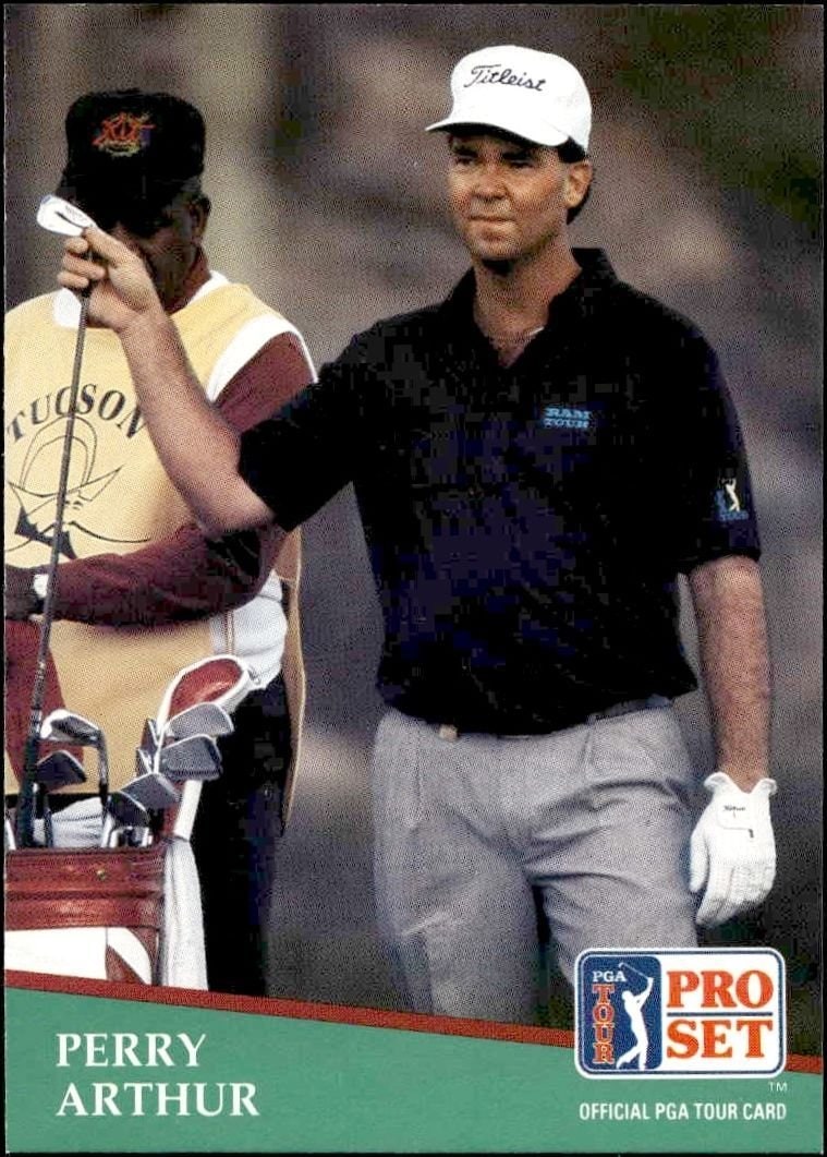Perry Arthur 1991 Pro Set Pga Tour #146 Golf Trading Card - Front 1991 Pro Set Pga Tour Perry Arthur #146 golf trading card front