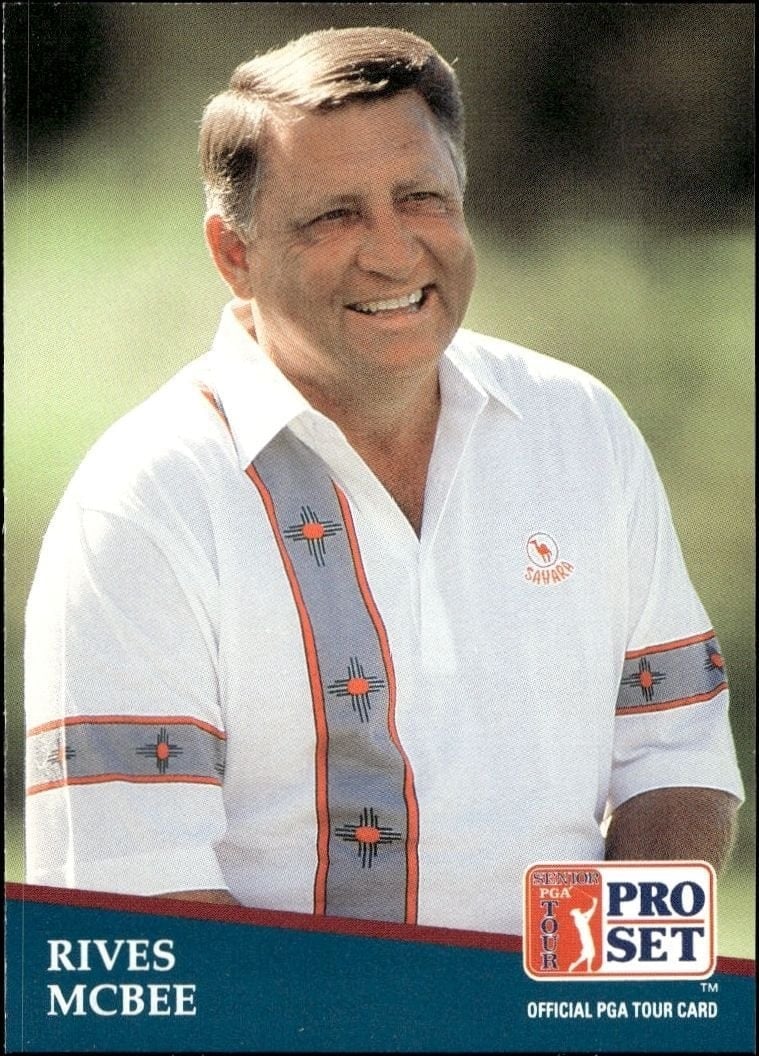Rives Mcbee 1991 Pro Set Pga Tour #254 Golf Trading Card - Front 1991 Pro Set Pga Tour Rives Mcbee #254 golf trading card front
