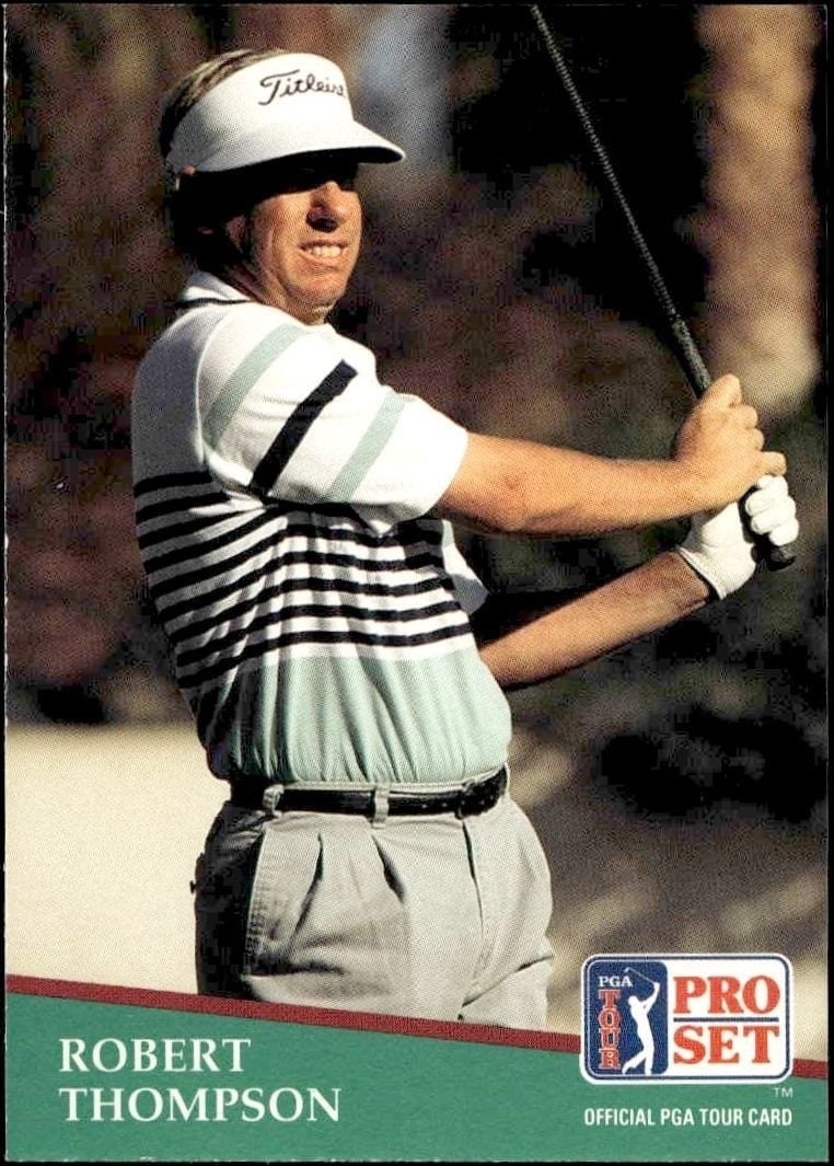 Robert Thompson 1991 Pro Set Pga Tour #18 Golf Trading Card - Front 1991 Pro Set Pga Tour Robert Thompson #18 golf trading card front