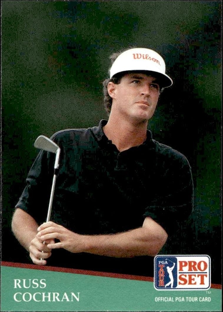 Russ Cochran 1991 Pro Set Pga Tour #45 Golf Trading Card - Front 1991 Pro Set Pga Tour Russ Cochran #45 golf trading card front