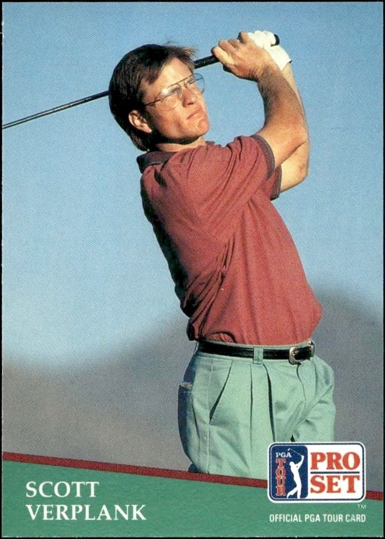 Scott Verplank 1991 Pro Set Pga Tour #39 Golf Trading Card - Front 1991 Pro Set Pga Tour Scott Verplank #39 golf trading card front