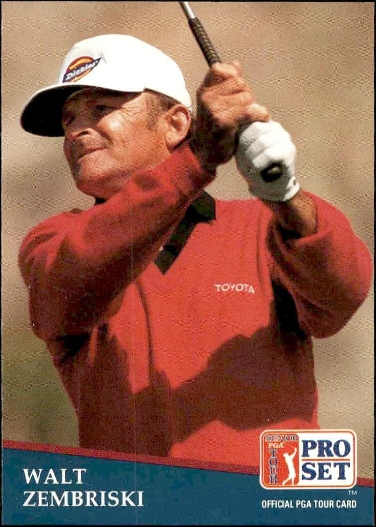 Walt Zembriski 1991 Pro Set Pga Tour #200 Golf Trading Card - Front 1991 Pro Set Pga Tour Walt Zembriski #200 golf trading card front