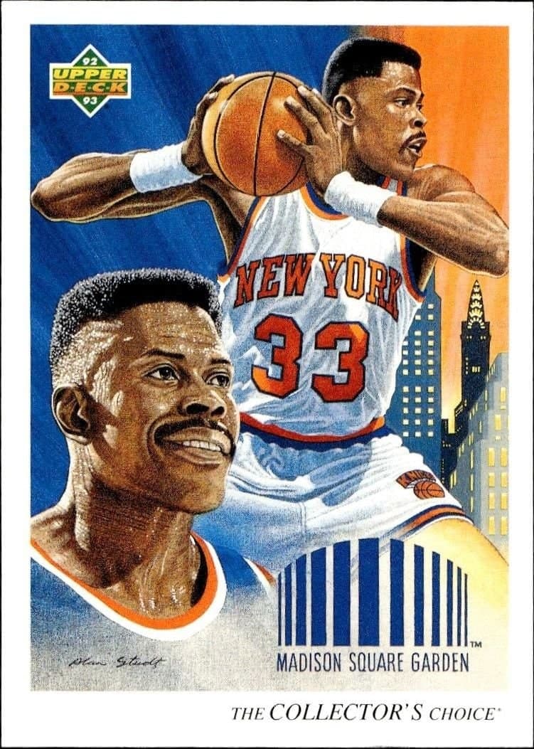 Patrick Ewing 1992-93 Upper Deck #46 Basketball Trading Card - Front 1992-93 Upper Deck Patrick Ewing #46 basketball trading card front