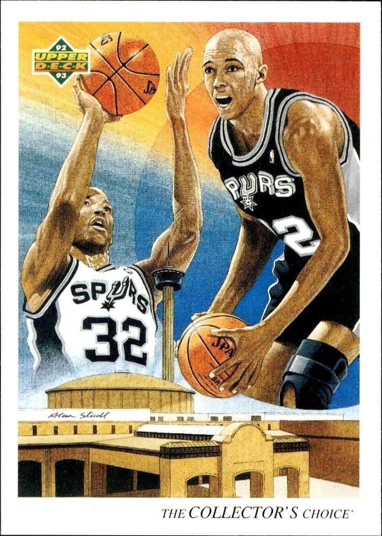 Sean Elliott 1992-93 Upper Deck #56 Basketball Trading Card - Front 1992-93 Upper Deck Sean Elliott #56 basketball trading card front