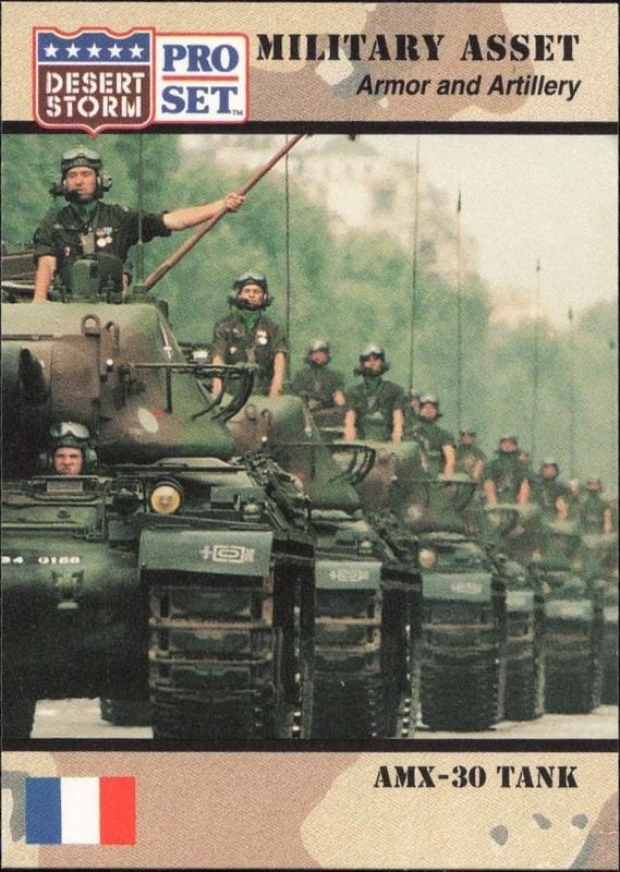 1991 Pro-Set Desert Storm AMX-30 Tank #203 trading card