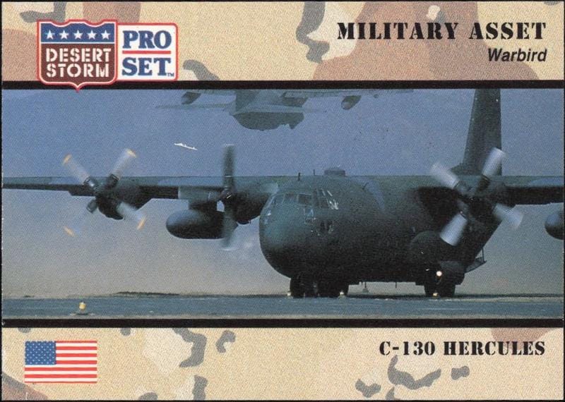 1991 Pro-Set Desert Storm C-130 Hercules #142 trading card