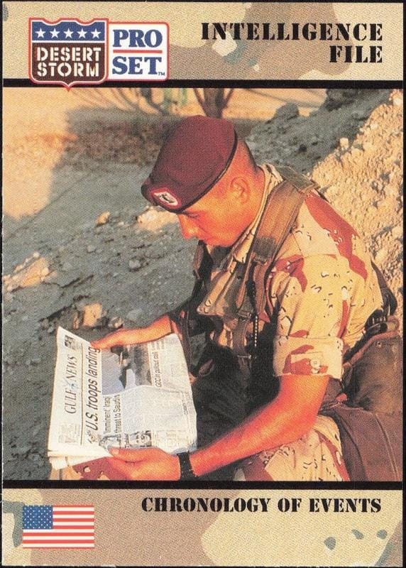 1991 Pro-Set Desert Storm Chronology of Events #133 trading card