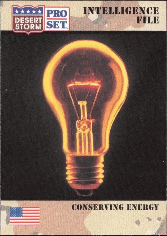 1991 Pro-Set Desert Storm Conserving Energy #134 trading card