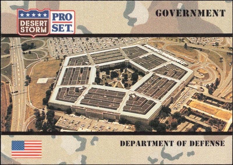 1991 Pro-Set Desert Storm Department Of Defense #105 trading card