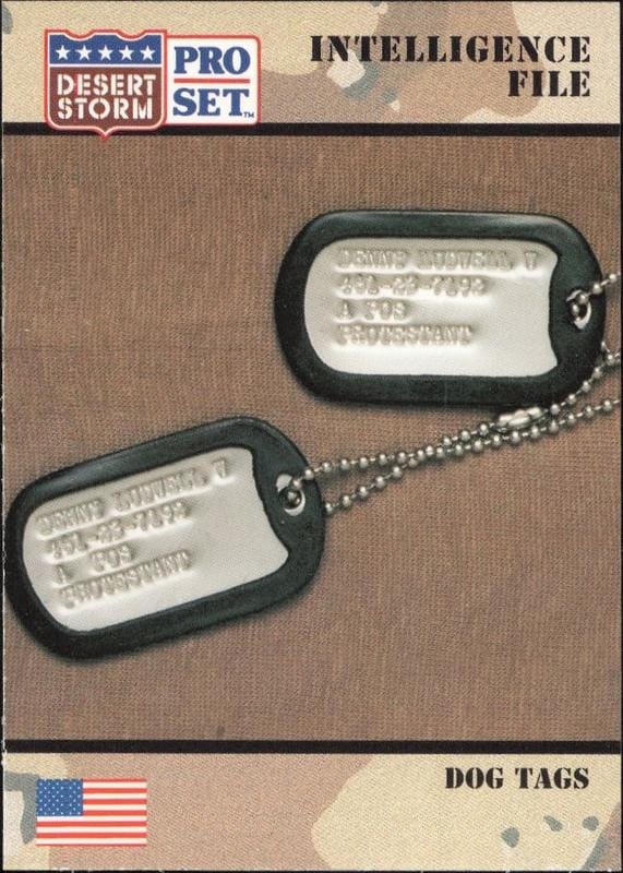 1991 Pro-Set Desert Storm Dog Tags #135 trading card