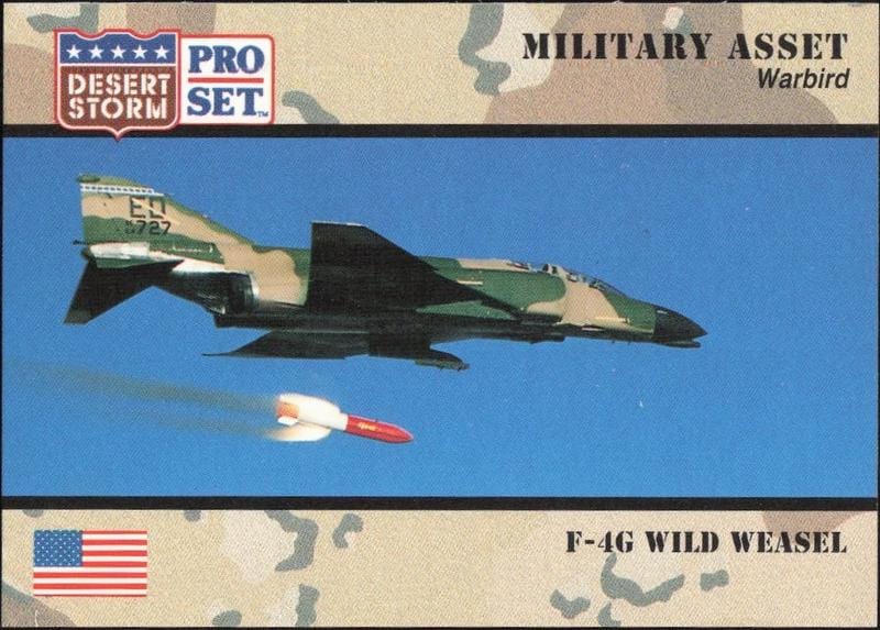 1991 Pro-Set Desert Storm F-4G Wild Weasel #224 trading card