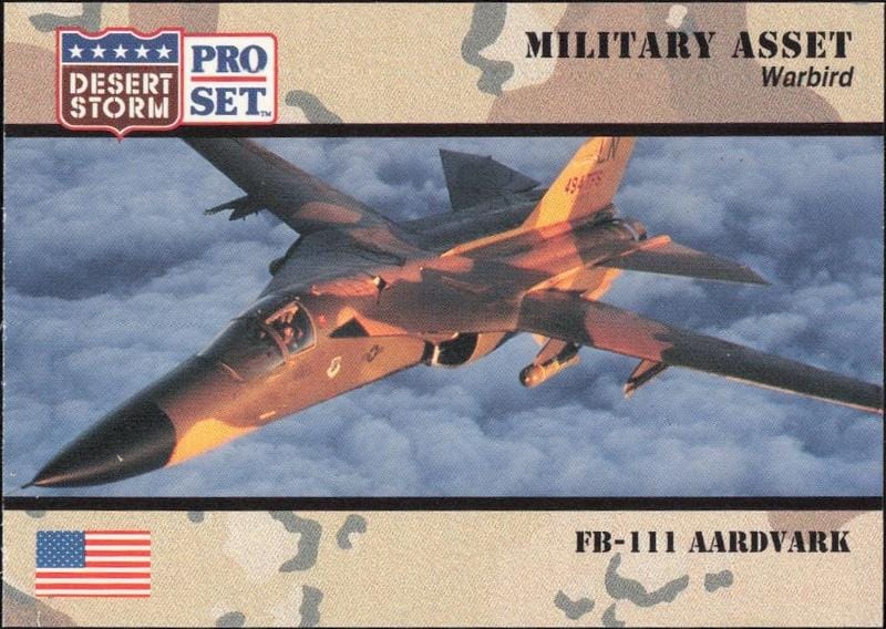 1991 Pro-Set Desert Storm FB-111 Aardvark #220 trading card