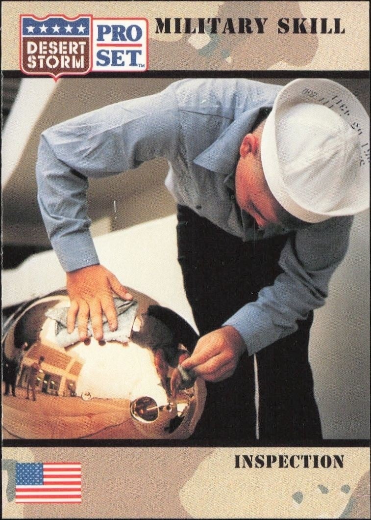 1991 Pro-Set Desert Storm Inspection #163 trading card