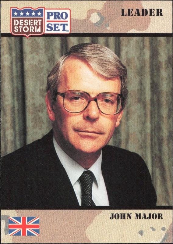 1991 Pro-Set Desert Storm John Major #76 trading card