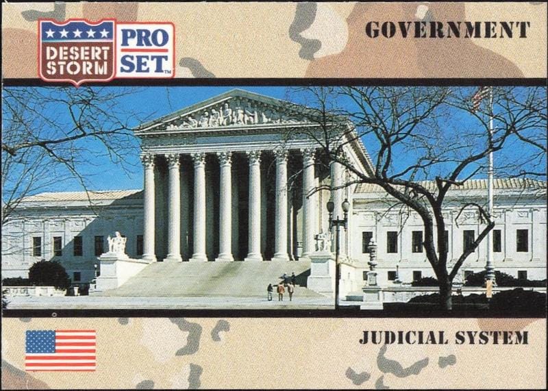 1991 Pro-Set Desert Storm Judicial System #107 trading card