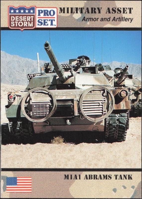 1991 Pro-Set Desert Storm M1A1 Abrams Tank #209 trading card