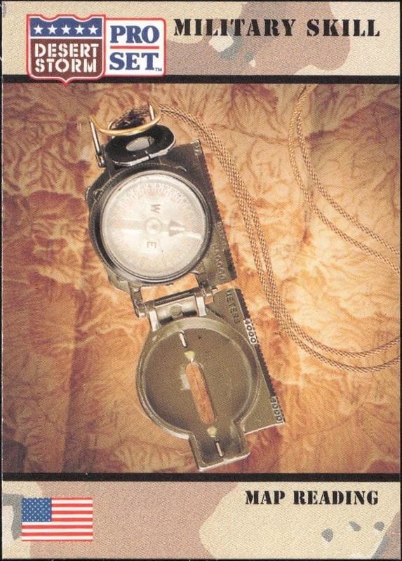 1991 Pro-Set Desert Storm Map Reading #165 trading card