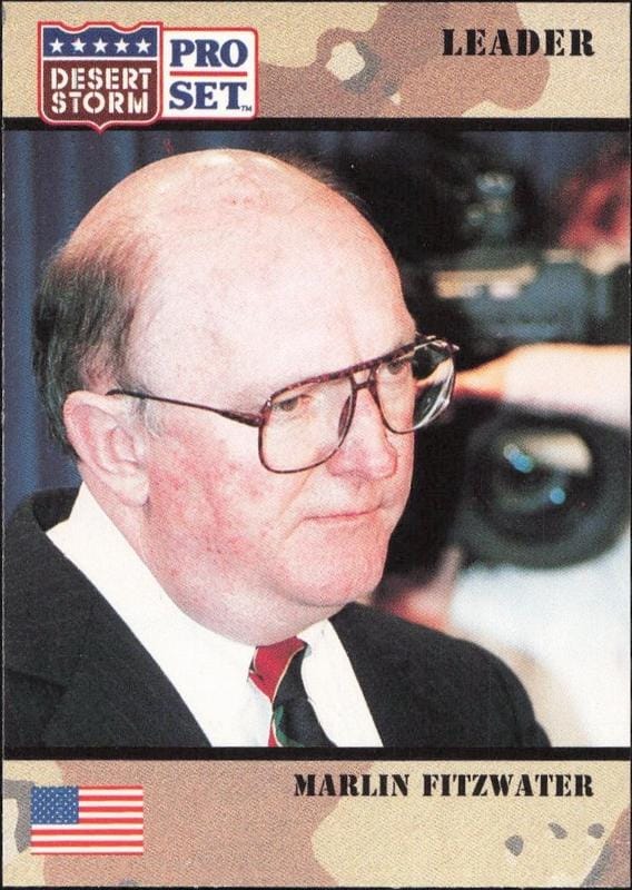 1991 Pro-Set Desert Storm Marlin Fitzwater #81 trading card