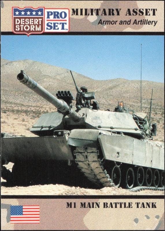 1991 Pro-Set Desert Storm MI Main Battle Tank #208 trading card