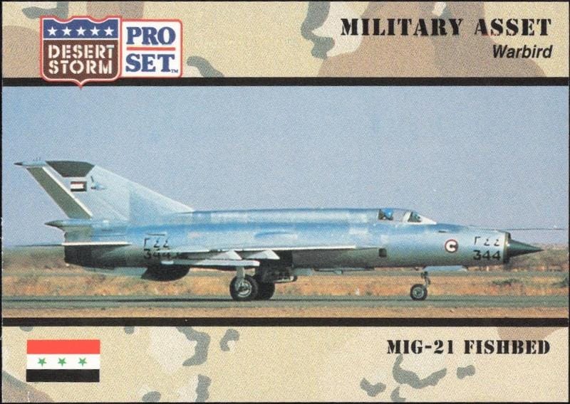 1991 Pro-Set Desert Storm MIG-21 Fishbed #227 trading card