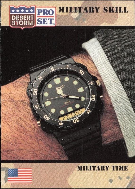 1991 Pro-Set Desert Storm Military Time #167 trading card