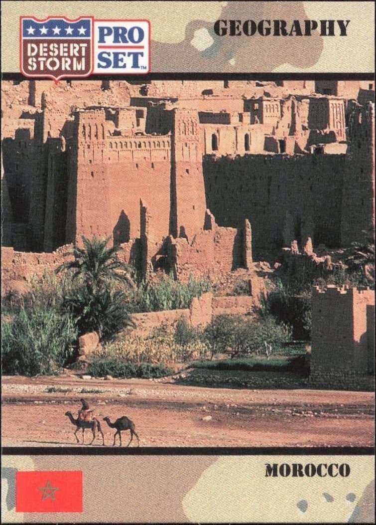 Morocco 1991 Pro Set Desert Storm #37 Military Trading Card - Front 1991 Pro Set Desert Storm Morocco #37 military trading card front