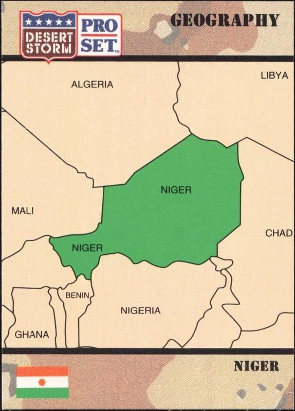 1991 Pro-Set Desert Storm Niger #40 trading card