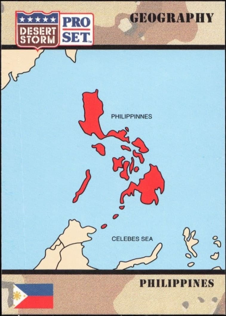 Philippines 1991 Pro Set Desert Storm #45 Military Trading Card - Front 1991 Pro Set Desert Storm Philippines #45 military trading card front