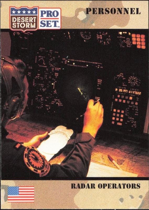 1991 Pro-Set Desert Storm Radar Operators #115 trading card