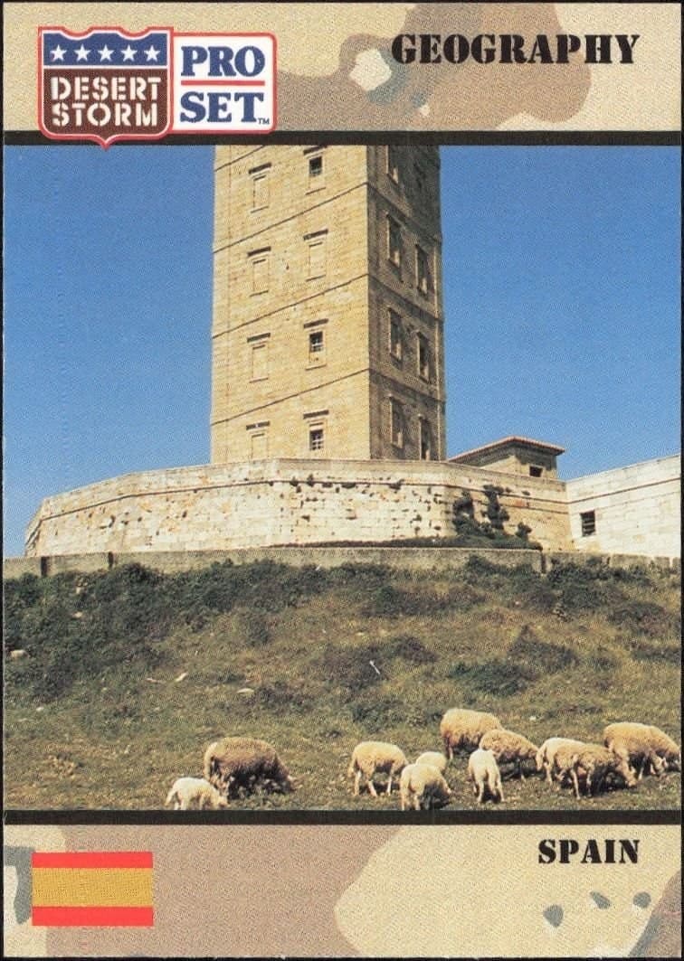 Spain 1991 Pro Set Desert Storm #55 Military Trading Card - Front 1991 Pro Set Desert Storm Spain #55 military trading card front