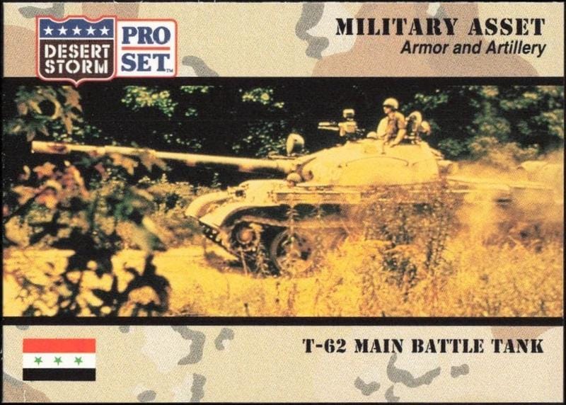 1991 Pro-Set Desert Storm T-62 Main Battle Tank #200 trading card